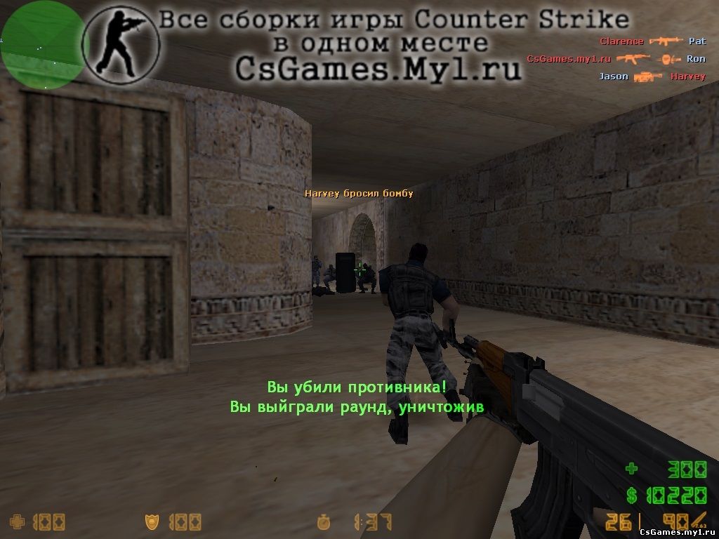 Скриншот из игры Counter Strike 1.6 Русская версия